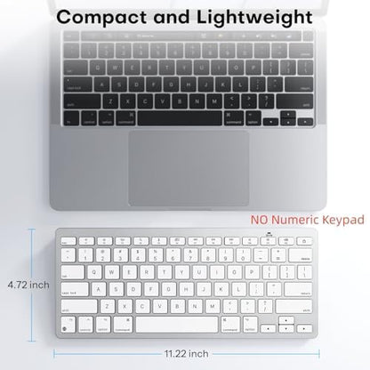 OMOTON Wireless Keyboard for Mac, Bluetooth Stable, No Numpad, Travel Size