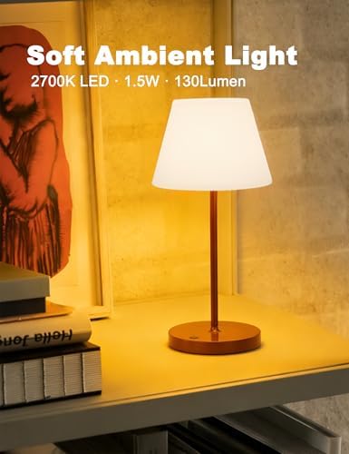 WEILAILUX Small Outdoor Table Lamp, Shower Lamp Waterproof (Mini Gold)