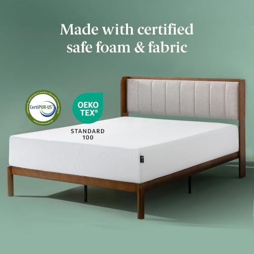 Zinus 10 Inch King Green Tea Cooling Memory Foam Mattress, Medium Feel