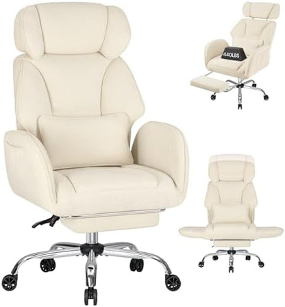 HOFFREE Criss Cross Chair with Wheels for Gaming,Reading,Working(Beige)