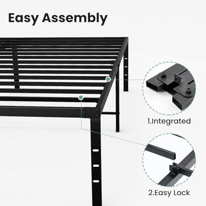 Twin Metal Bed Frame, Platform Bed Frame, 16 Inch