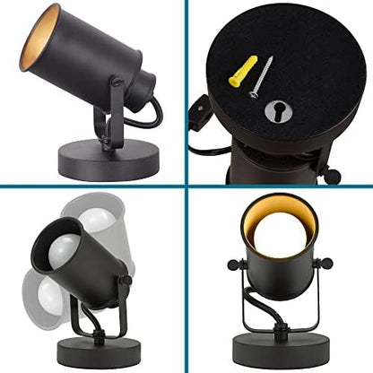 Catalina Lighting Modern Multipurpose Spotlight Desk or Wall Mount Accent Lamp, 6", Dark Bronze, Set of 2