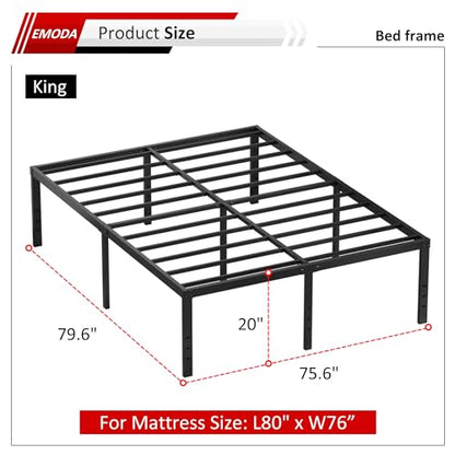 20 Inch King Bed Frame No Box Spring Needed