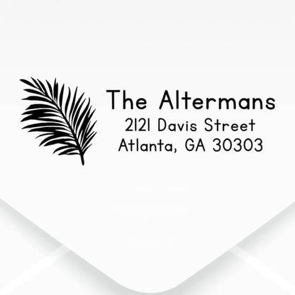 Custom Floral Address Stamp | Choose from 12 Designs | Multiple Ink Color Options | Envelope Return Address Stamp for Couple or Family (Design 10, Extra Large)