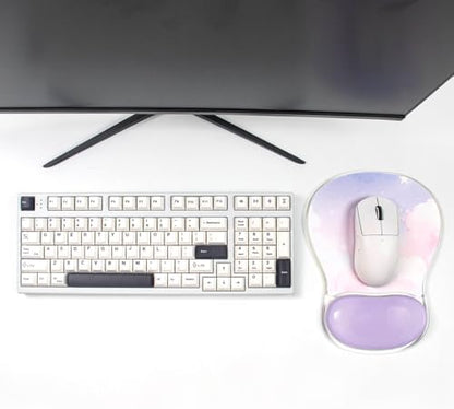 Purple Ergonomic Gel Mouse Pad Wrist Support, Ease Wrist Pain PC Laptop