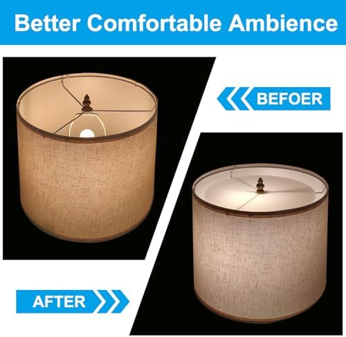 PATIKIL Lampshade Diffuser, 18.5" Diameter with 3/8" Center Hole Round Diffuser for Drum Lampshades Pendants Light Fits 19" Openings, Frosted White