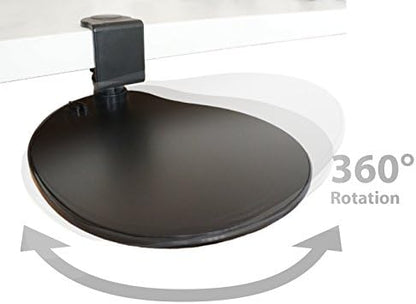 MAX SMART Ergonomic Clip On Mouse Pad and Small Clamp On Keyboard Tray