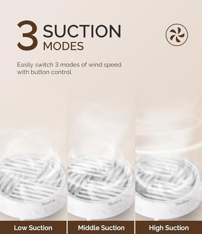 MelodySusie Nail Dust Collector White with Rechargeable UV LED Nail Lamp P-PLUS30G Blue