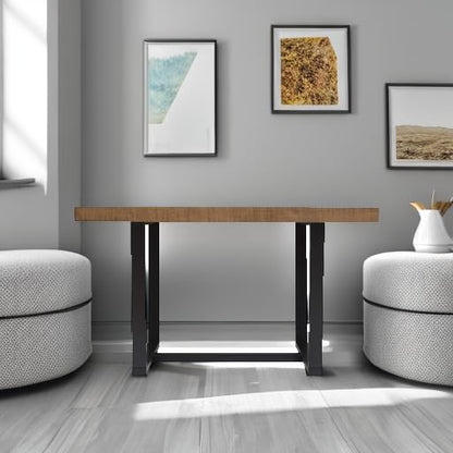 Durango Distressed Solid Wood Dining Table, 52 Inch, Rustic Oak