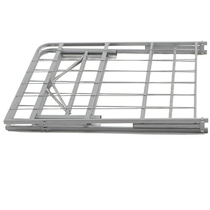 Premium Platform Bed Base in Silver, Replaces Box Spring and Bed Frame