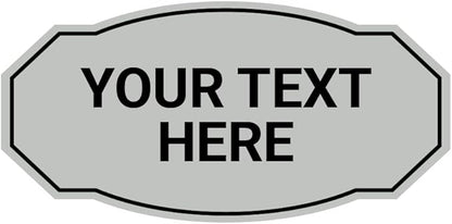 Custom Victorian Wall or Door Sign – Personalized Plastic Sign with Your Text – Easy to Install with Strong Double-Sided Tape – Indoor/Outdoor Use – Made in the USA