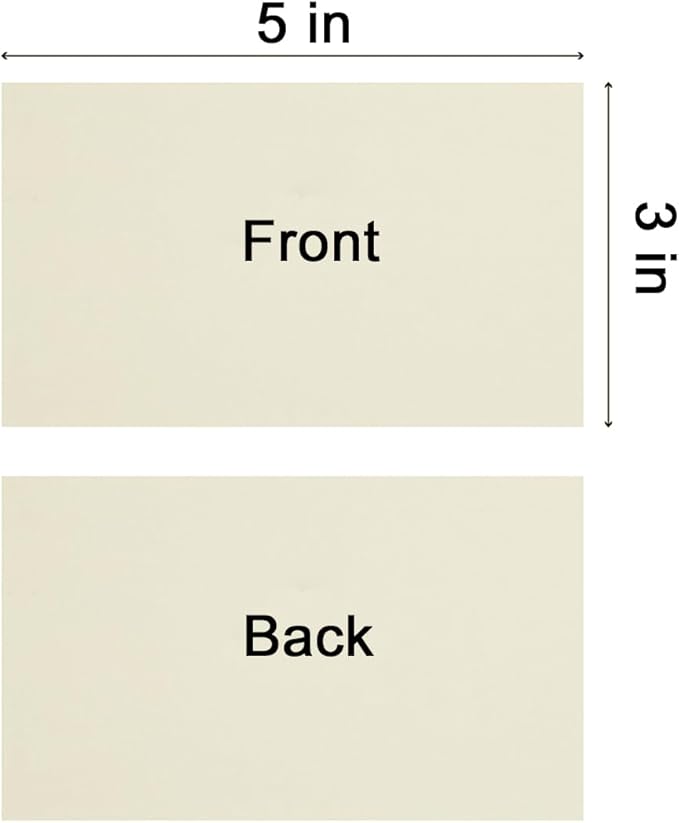 50 Sheets Blank Cardstock Paper 250 GSM Thick Heavy Cards Stock for DIY Art Projects, Card Making, Postcards, Greeting Cards, Birthday Party, Wedding Invitation (Cream, 3x5 inches)