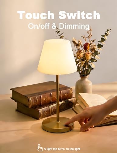 WEILAILUX Small Outdoor Table Lamp, Shower Lamp Waterproof (Mini Gold)