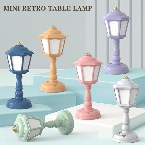 anso Retro LED Desk Lamp USB Charging Table Lamp Bedside Room Mini Light 3-Colors Dimmable (Green)