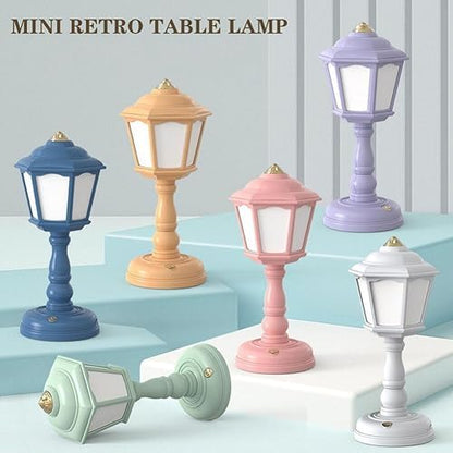 anso Retro LED Desk Lamp USB Charging Table Lamp Bedside Room Mini Light 3-Colors Dimmable (Green)