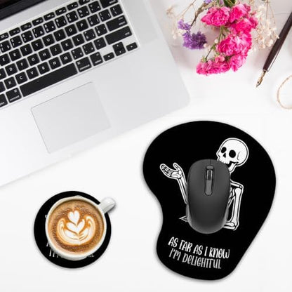 iRudyard 2Pcs Rubber Coasters Mouse Pad Wrist Support Non Slip Pu Reuse