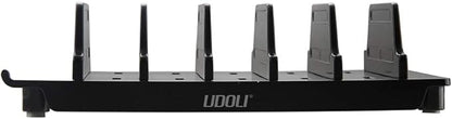 UDOLI Adjustable Universal Multi Device Organizer Dock Stand Holder, Tablet Cell Phone Desktop Stand for iPhone Samsung Galaxy Google Nexus Kindle (Black)- No Charging Port