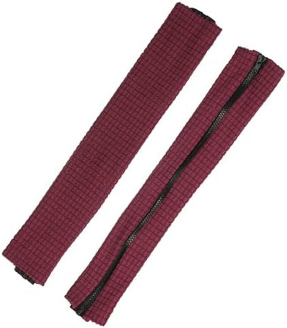 PATIKIL 18x4.3 in Office Chair Armrest Covers, 1 Pair Office Chair Arm Covers Long Computer Chairs Arm Rest Cover with Zipper Removable Rest Slipcover Hand Rest Protector, Burgundy