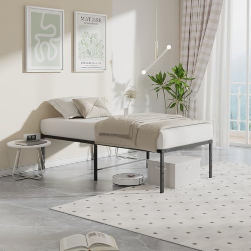 Twin Metal Bed Frame, Platform Bed Frame, 16 Inch
