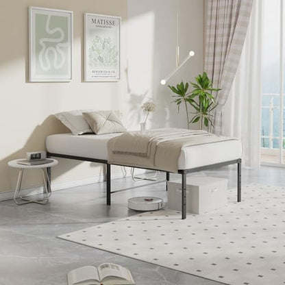 Twin Metal Bed Frame, Platform Bed Frame, 16 Inch