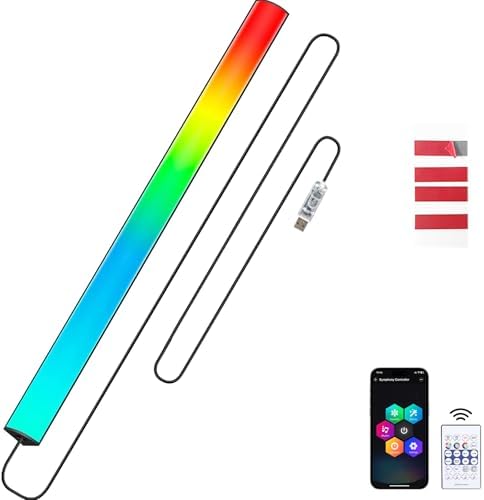 RGB Monitor Light Bar, 12in Black LED Light Bar with App & Remote