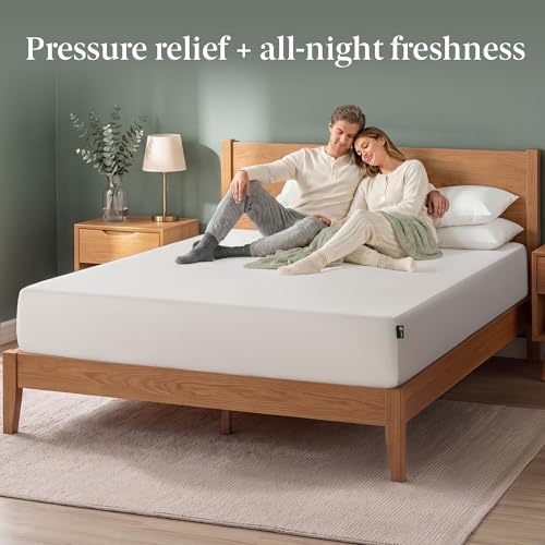Zinus 10 Inch King Green Tea Memory Foam Mattress, Medium Firm Feel