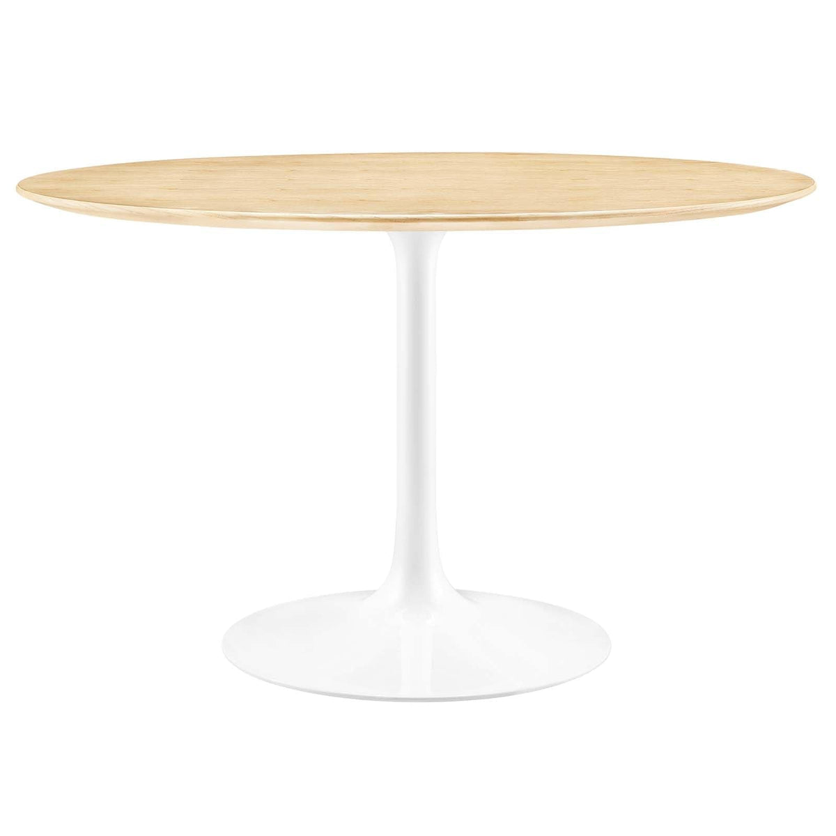 Dining Table, 48", White Natural