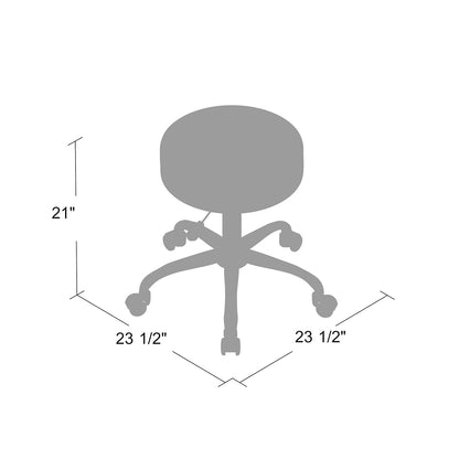 Adjustable Upholstered Medical Stool in Grey (B240-GY)