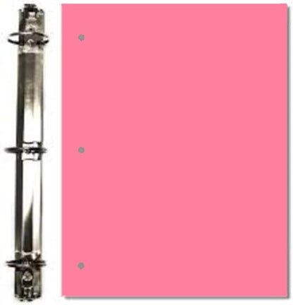 Copy And Printing Color Paper, 20 Lb. 3 Hole Punch 500 Sheets Per Ream. (Cherry)