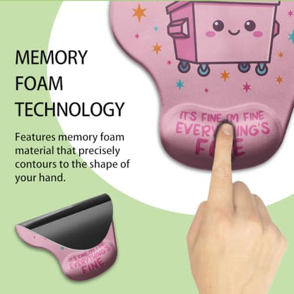 iRudyard 2Pcs Rubber Coasters Absorbent Mouse Pad Wrist Support Pu Bendable