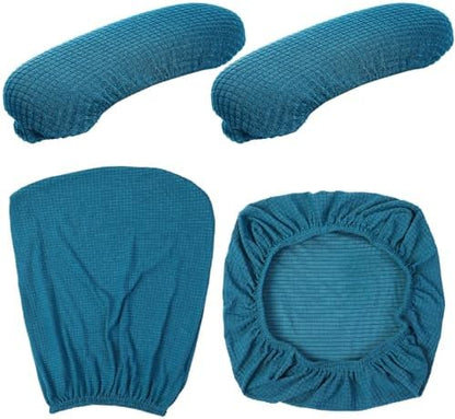Tallew 4 Pcs Office Chair Covers Stretchable Armrest Seat,XL,Emerald Green