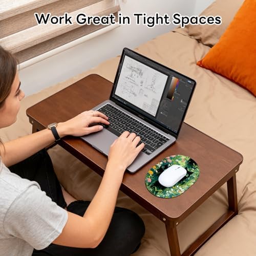 Oval Mouse Pad 6x8in Non-Slip for Laptop,Black Cats