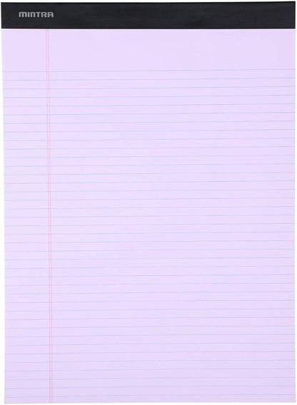 Mintra Office Colorful Legal Pads - Includes 2 Blue, 2 Pink, and, 2 Green Writing Pads, Micro Perforated Lined Sheets, Ideal for Professional & Personal Use, 8.5"x11" Narrow Ruled, 6 pack Pastel Set 2