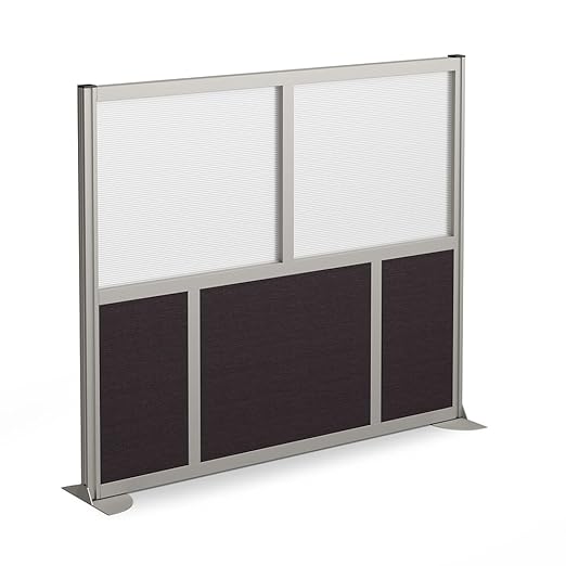 NBF Office Partition, Cubicle Wall Divider, Modern Room Separator, Free Standing Privacy Panel, 52" H x 60" W, Indoor, Espresso