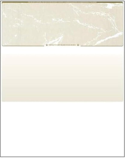 Compuchecks Check on Top Blank Check Paper - 100 Pack, Quick-Books & Laser Printer Compatible - Security Business Checks with Voucher - 8.5" x 11" Gold Marble