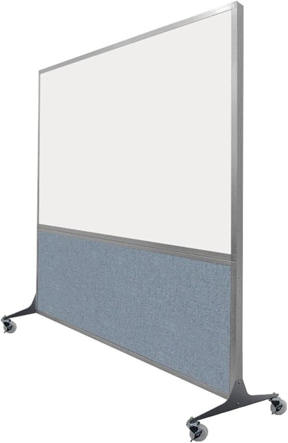 DivideWrite Mobile Whiteboard | Double Sided Dry Erase Board | Portable Office Cubicle Partition | Display for Classrooms, Conference Rooms, Meeting Areas and More | Charcoal Gray 6' Wide X 6' Tall