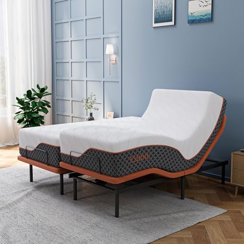 Split King Adjustable Bed Frame 14" Hybrid Matt with Dual USB