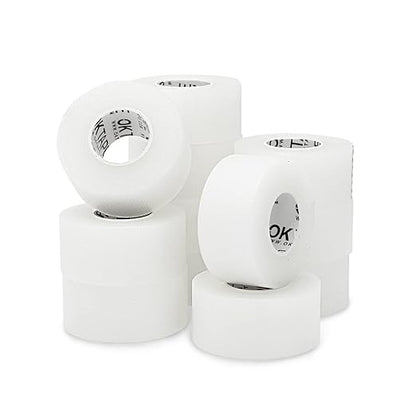 OK TAPE OKPore Transparent Medical Tape (Pack of 12) - First Aid Surgical Tape Hypoallergenic and Breathable for Wound Dressing Care, Latex Free, 1in x 10yds