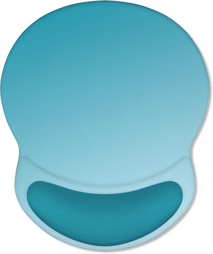 ITNRSIIET Ergonomic Mouse Pad with Comfort Gel Wrist Rest, Non-Slip PU Base, Smooth Textured Surface, Reduces Hand Fatigue & Wrist Pain, 8.7 x 7.2 Inch for Office Gaming Home, Ombre Blue Gradient