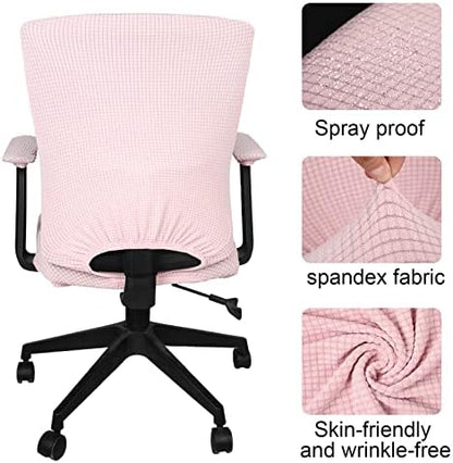 Tallew 4 Pcs Office Chair Covers Stretchable Armrest Seat,XL,Pale Pink