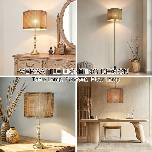 Modern lamp Shade Bamboo Material Abstract Art Deco 11.8 * 9.05Inch