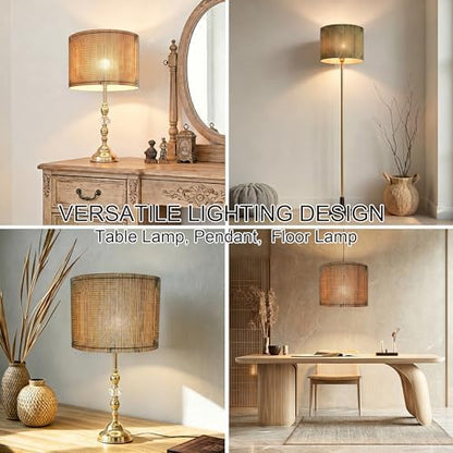Modern lamp Shade Bamboo Material Abstract Art Deco 11.8 * 9.05Inch