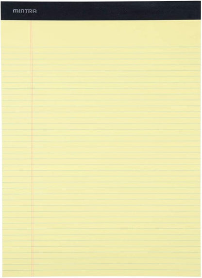 Mintra Office Colorful Legal Pads - Includes 2 Blue, 2 Pink, and, 2 Green Writing Pads, Micro Perforated Lined Sheets, Ideal for Professional & Personal Use, 8.5"x11" Narrow Ruled, 6 pack Pastel Set 2
