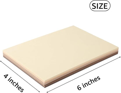 50 Sheets 4x6 Colored Cardstock Paper 5 Colors Blank Flash Cards, 250 GSM Heavy Card Stock for DIY Art Projects, Cards (Brown)