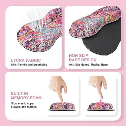 iLeadon Boho Desk Mat Set,Large Mouse Pad and Keyboard Wrist Rest