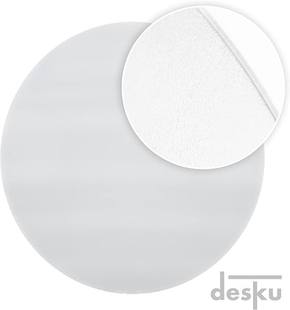 DESKU - Circle Gaming Chair Mat, Computer and Office Chair Mat for Hard Floors, Clear, 46 Inches, Made in The USA