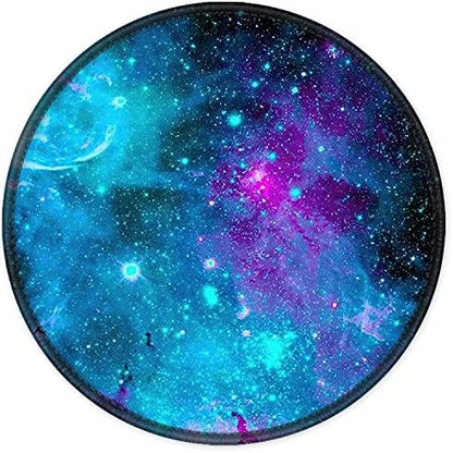 ITNRSIIET Round Mouse Pad with Stitched Edge Premium-Textured Waterproof Non-Slip Rubber Base Desktop Protection Mat Diameter 8.7 inches, Nebula Galaxy