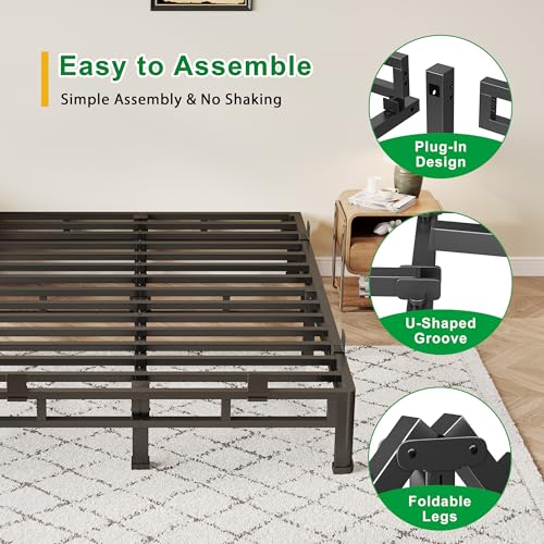 7 Inch Queen Bed Frame Double Layer 2 in 1 Platform with Round Corner