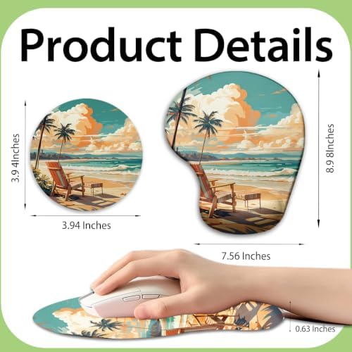iRudyard Rubber Coasters Absorbent Mouse Pad, 2Pcs