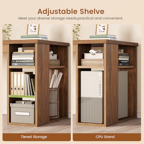 55.1" Farmhouse Executive Office Desk with 3 Drawers for Home Office